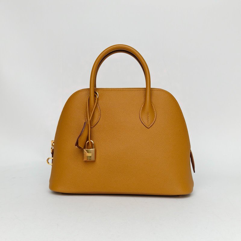 HERMES Bolide保齡球包252S芝麻色Epsom皮Z刻肩背包-0
