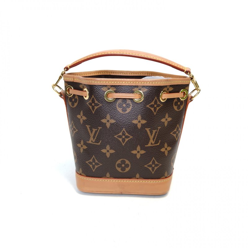 LOUIS VUITTON NOÉ水桶包Nano13可拆卸肩帶老花PVC金扣晶片肩背包-2