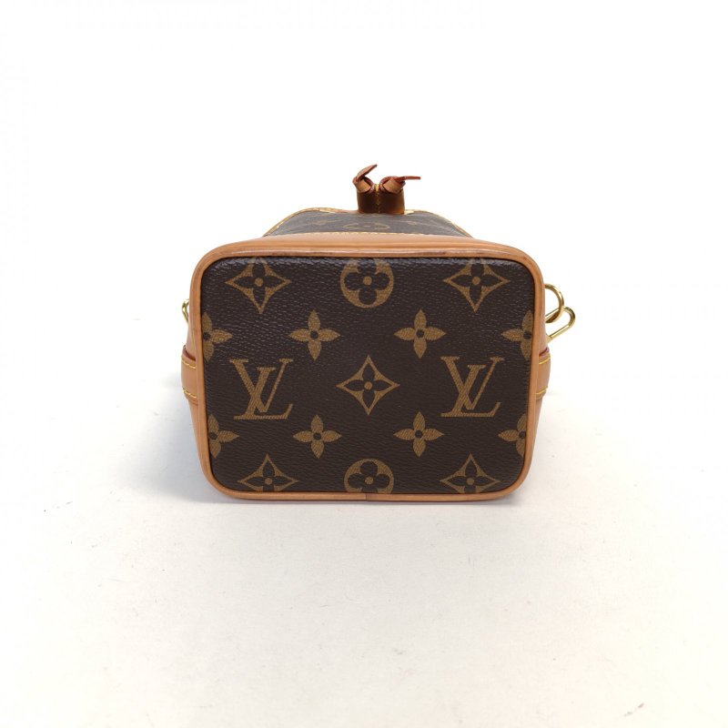 LOUIS VUITTON NOÉ水桶包Nano13可拆卸肩帶老花PVC金扣晶片肩背包-4