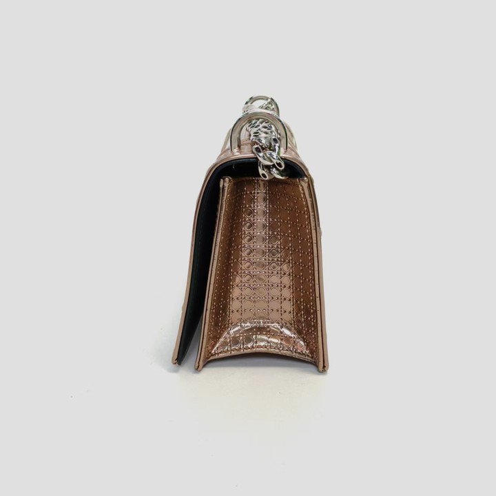 DIOR Diorama盾牌包小號21粉色牛皮銀扣2017肩背包-1