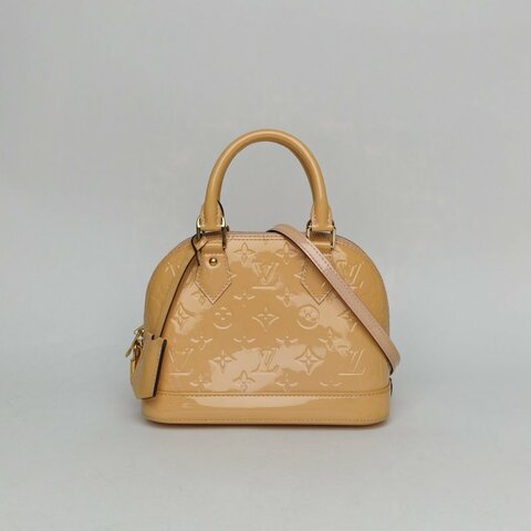 LOUIS VUITTON ALMA貝殼包BB23.5黃色漆皮2015肩背包