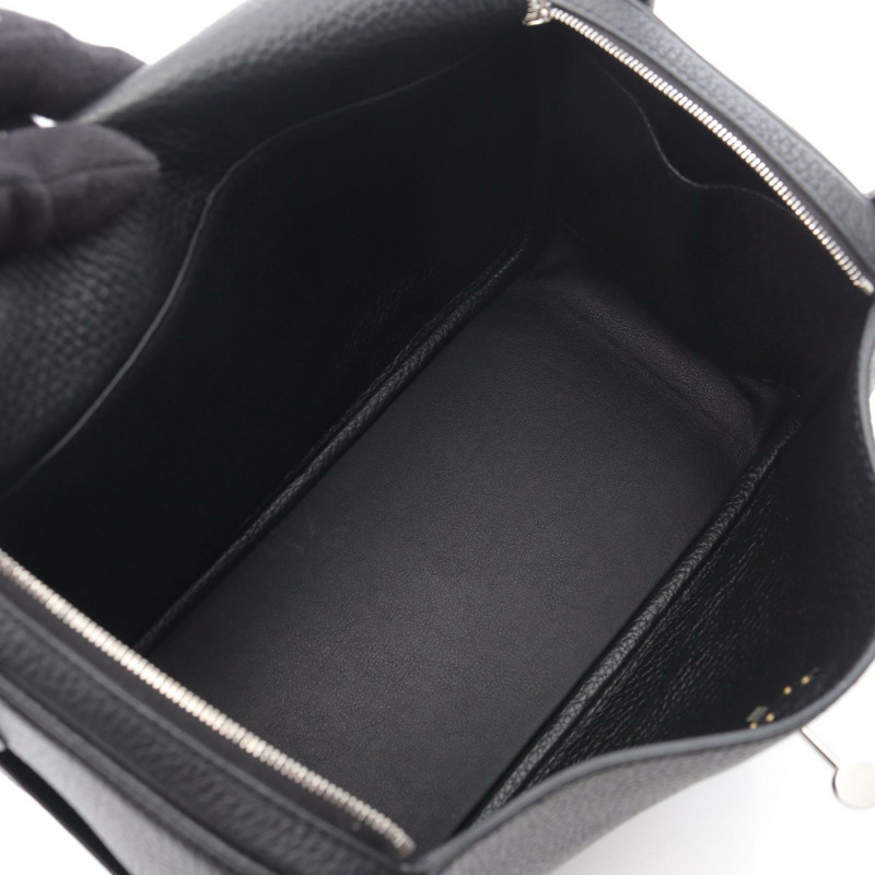 愛馬仕 Lindy 26 單肩包 B 073428CK Taurillon Clemence 黑色 二手 女士 SHW-2