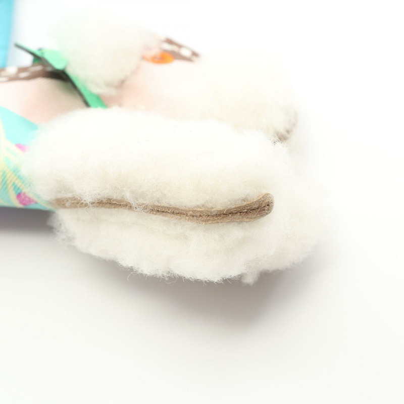 愛馬仕 Buddy 包飾 B Aloha Agneau milo Mouton 絲綢 Blue azteque Vert comics-5