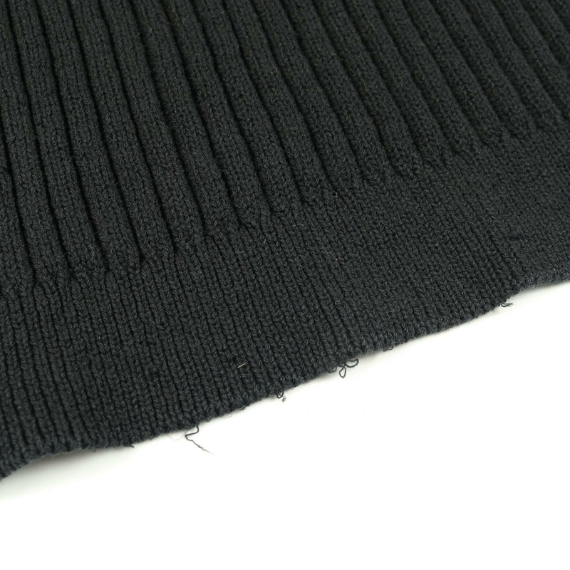 香奈兒 COCO 標誌紐帶長版開襟衫 #34 P63309K48814 棉質 黑色-8