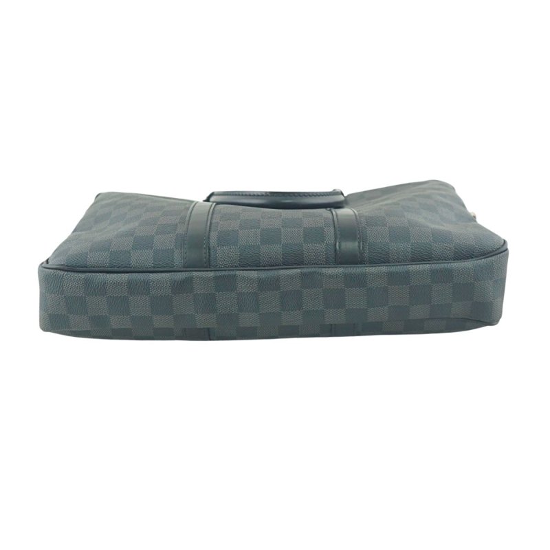 LV N41478 黑色棋盤格公事包 手提包 斜背包-6