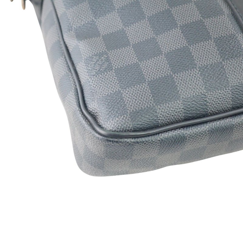 LV N41478 黑色棋盤格公事包 手提包 斜背包-7