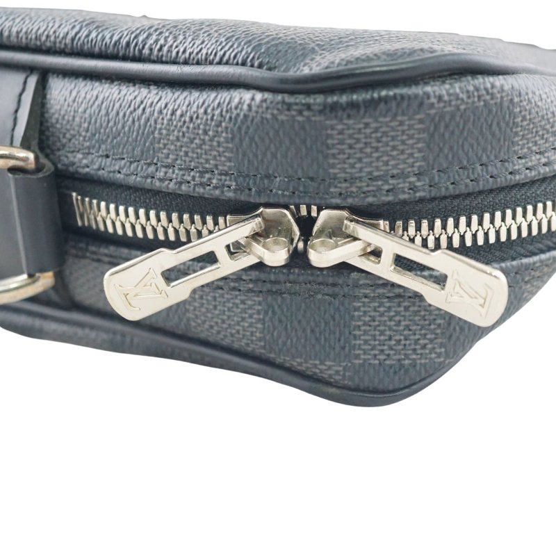 LV N41478 黑色棋盤格公事包 手提包 斜背包-13