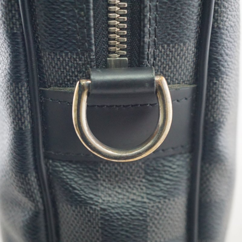 LV N41478 黑色棋盤格公事包 手提包 斜背包-19