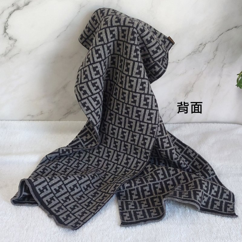 Fendi  芬迪 經典 滿版 好搭羊毛圍巾-7