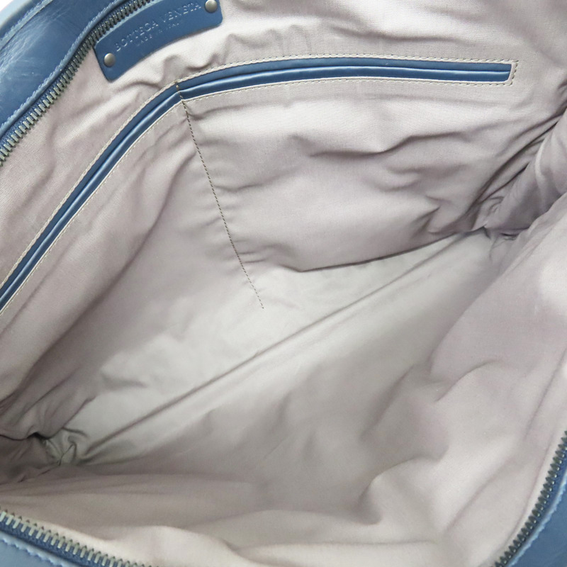 藍色 羊皮編織 公事包 兩用包【BOTTEGA VENETA BV 寶緹嘉】-4