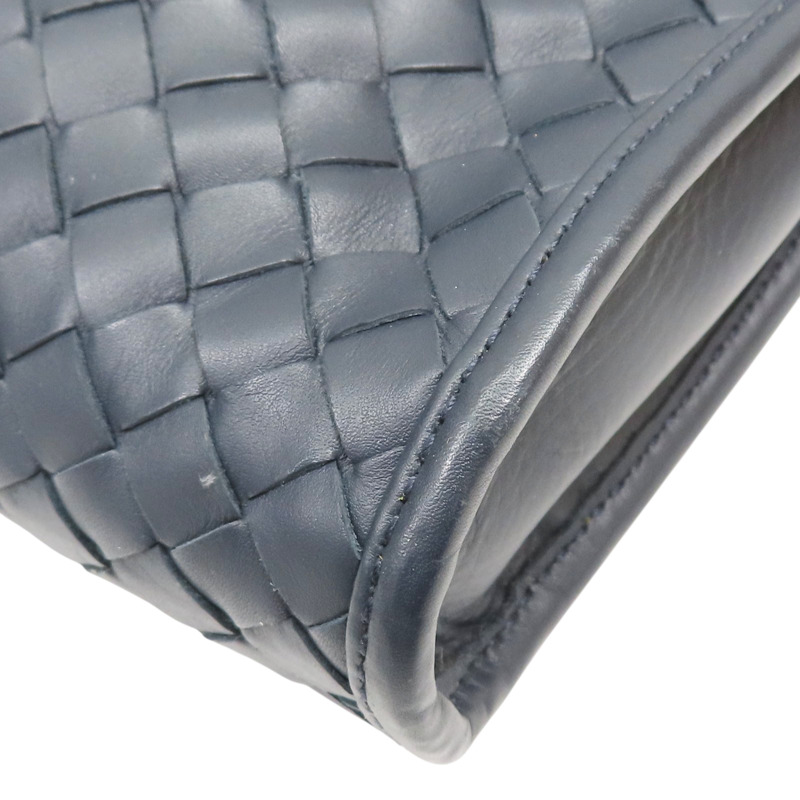 藍色 羊皮編織 公事包 兩用包【BOTTEGA VENETA BV 寶緹嘉】-12