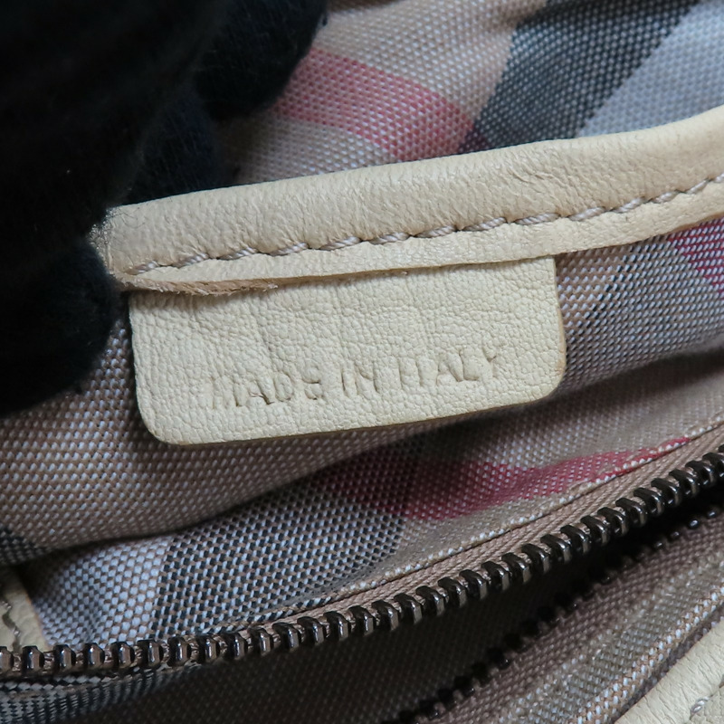 奶油色 牛皮 Multiple Pocket 肩背包【BURBERRY 巴寶莉】-8