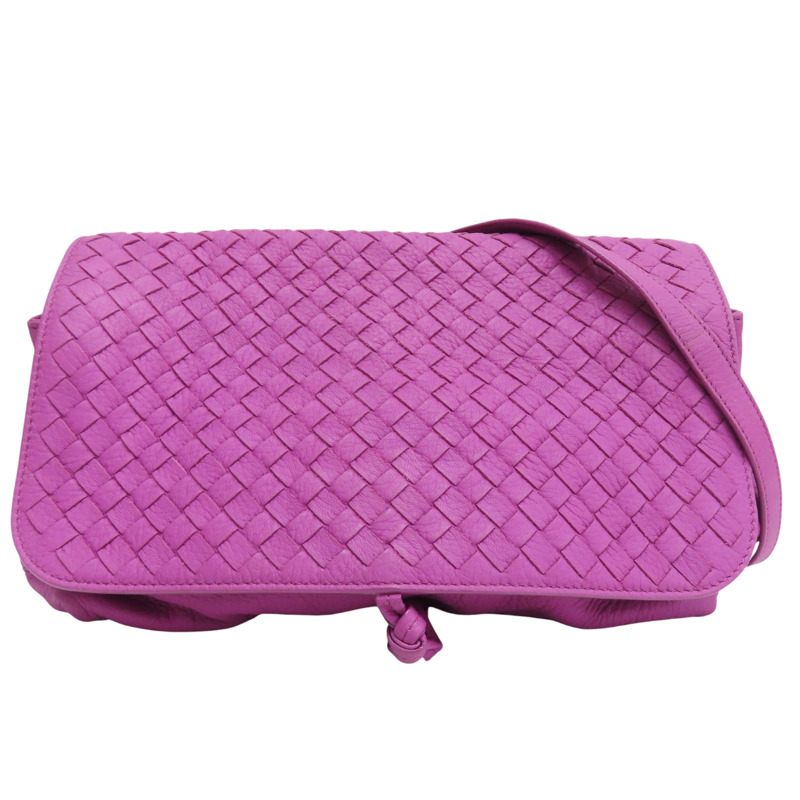 紫色 羊皮編織 肩背包【BOTTEGA VENETA BV 寶緹嘉】-0