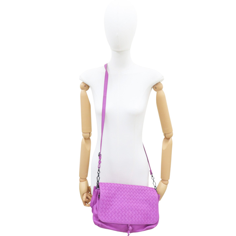 紫色 羊皮編織 肩背包【BOTTEGA VENETA BV 寶緹嘉】-7
