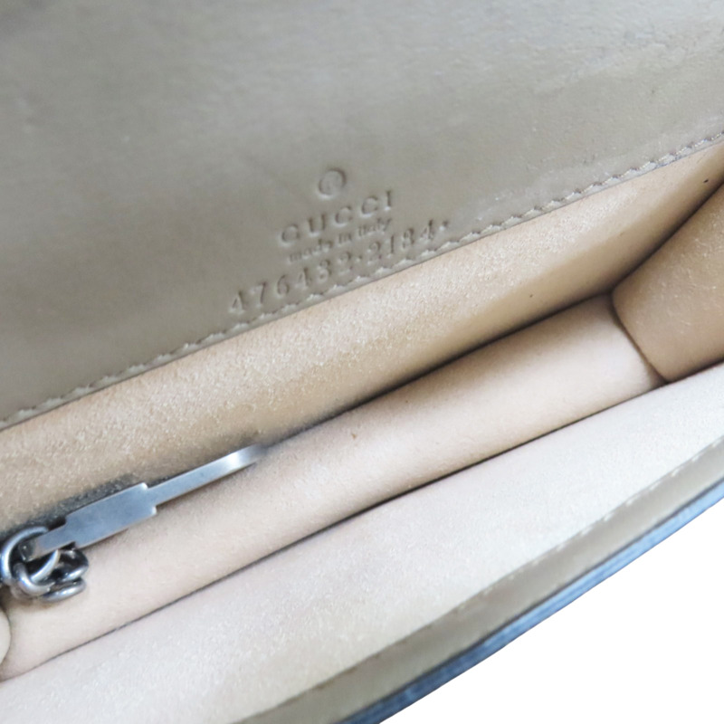 烏木色 PVC塗層帆布 GG Dionysus 肩背包【GUCCI 古馳】 476432-4