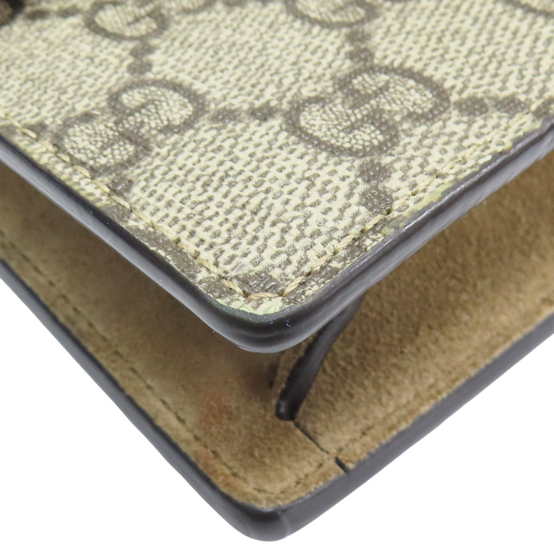 烏木色 PVC塗層帆布 GG Dionysus 肩背包【GUCCI 古馳】 476432-7