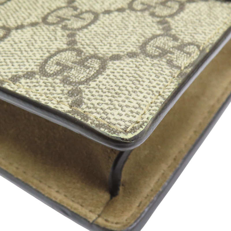 烏木色 PVC塗層帆布 GG Dionysus 肩背包【GUCCI 古馳】 476432-8