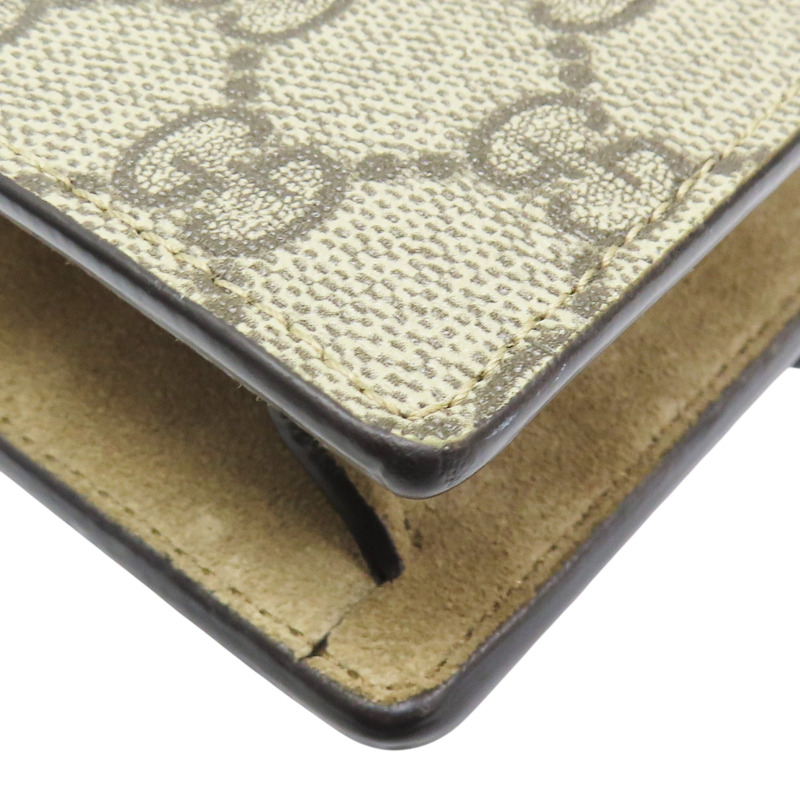 烏木色 PVC塗層帆布 GG Dionysus 肩背包【GUCCI 古馳】 476432-10