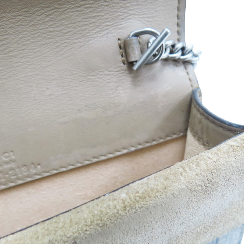 烏木色 PVC塗層帆布 GG Dionysus 肩背包【GUCCI 古馳】 476432-11