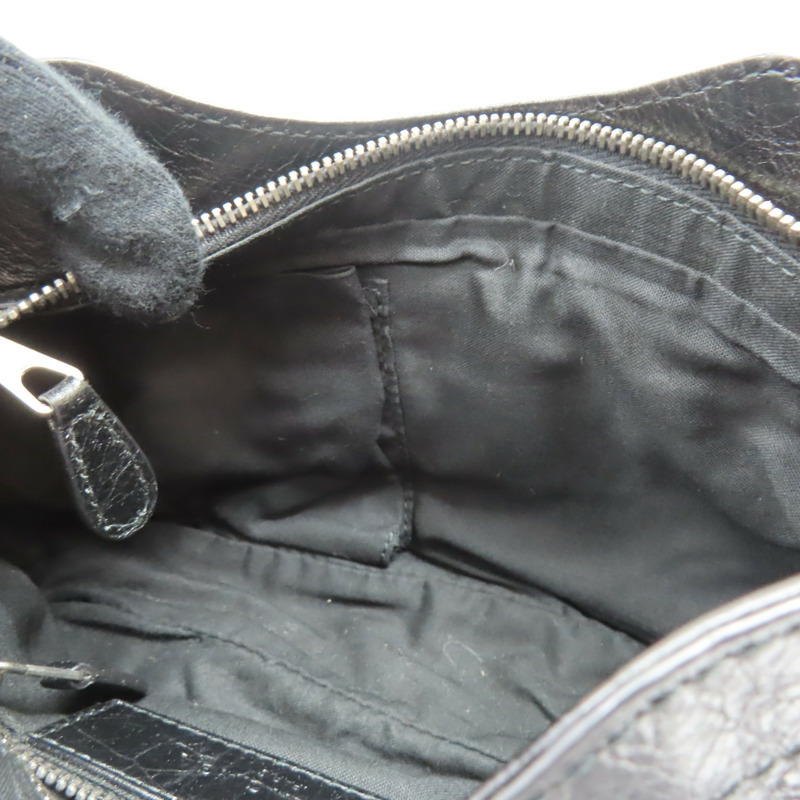 黑色 山羊皮 City giant hip 肩背包【Balenciaga 巴黎世家】 237203-5