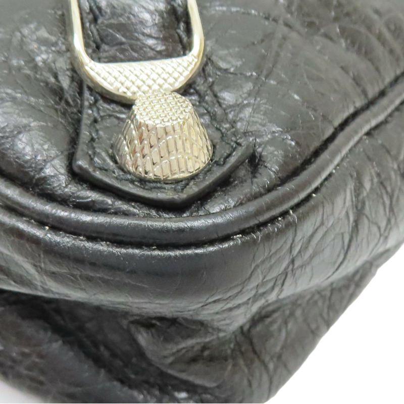黑色 山羊皮 City giant hip 肩背包【Balenciaga 巴黎世家】 237203-10
