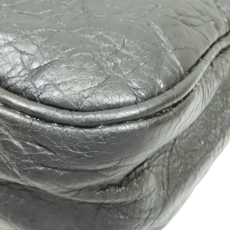 黑色 山羊皮 City giant hip 肩背包【Balenciaga 巴黎世家】 237203-12