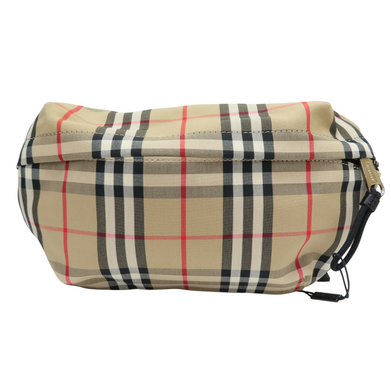 棕色 經典格紋 帆布 腰包【BURBERRY 巴寶莉】 8010430-0