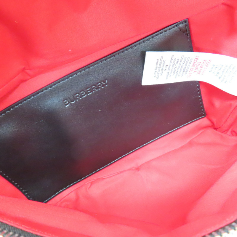 棕色 經典格紋 帆布 腰包【BURBERRY 巴寶莉】 8010430-4