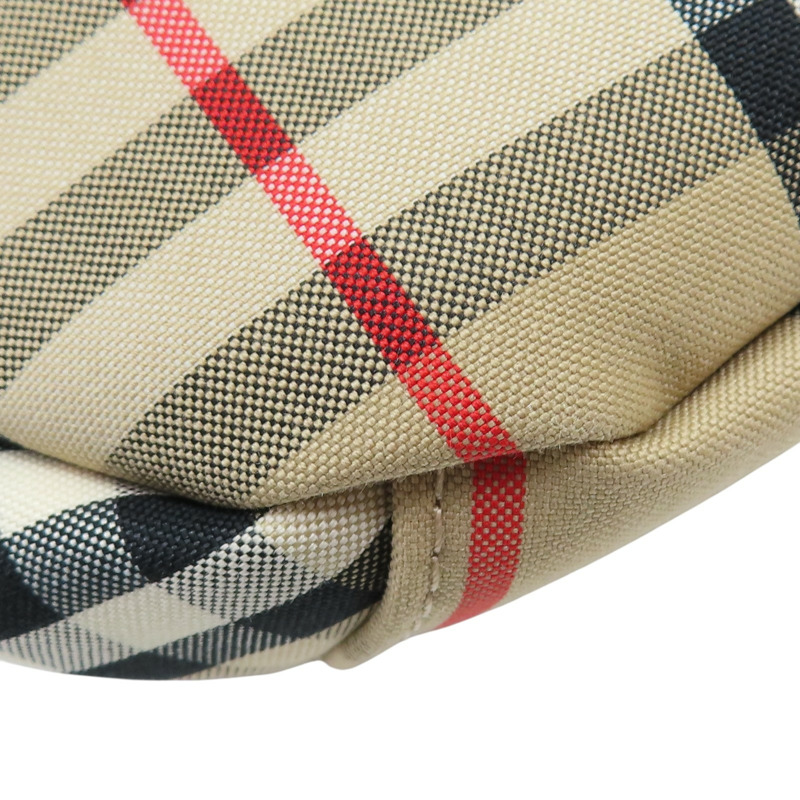 棕色 經典格紋 帆布 腰包【BURBERRY 巴寶莉】 8010430-10