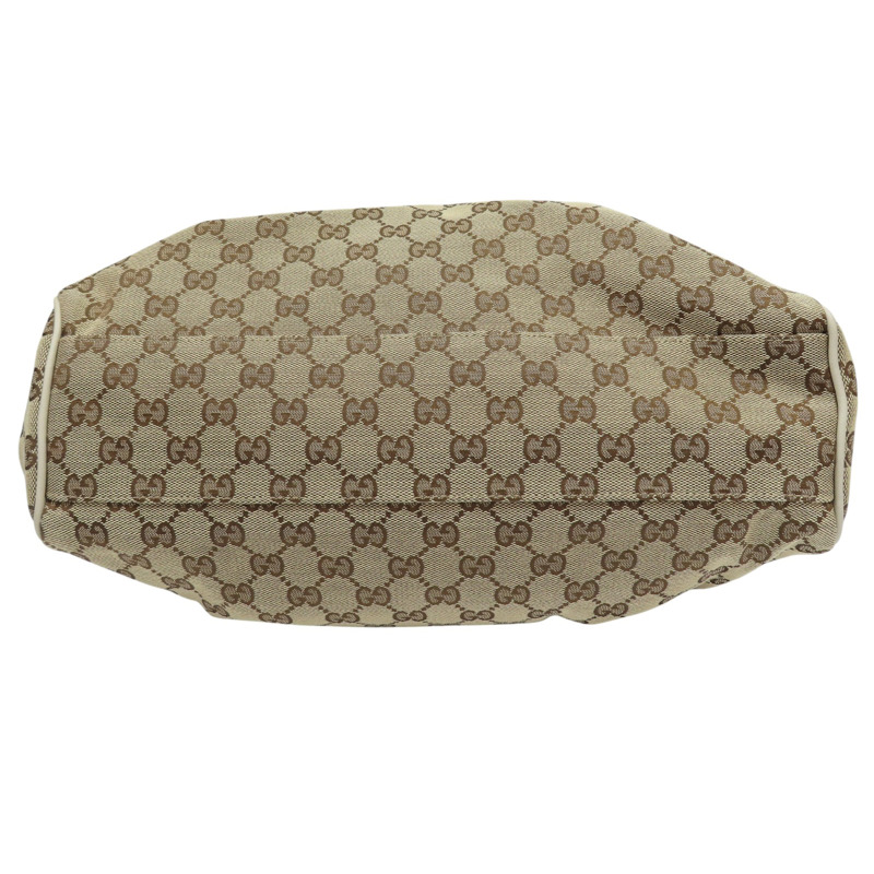 米色 緹花帆布 手提包【GUCCI 古馳】 211944-3