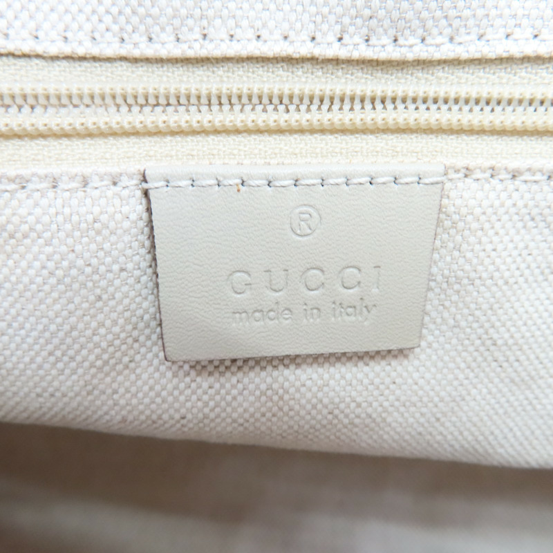 米色 緹花帆布 手提包【GUCCI 古馳】 211944-6