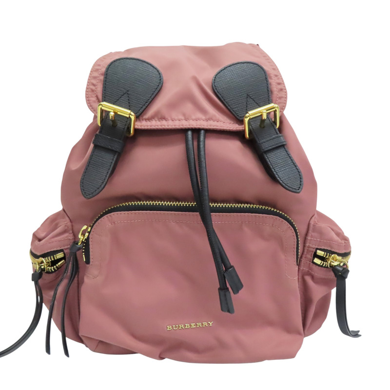 粉色 尼龍 帆布 後背包【BURBERRY 巴寶莉】 4020959-0