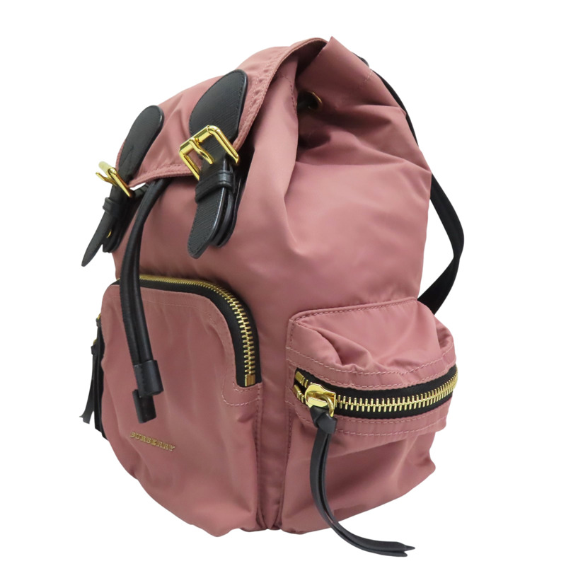 粉色 尼龍 帆布 後背包【BURBERRY 巴寶莉】 4020959-2