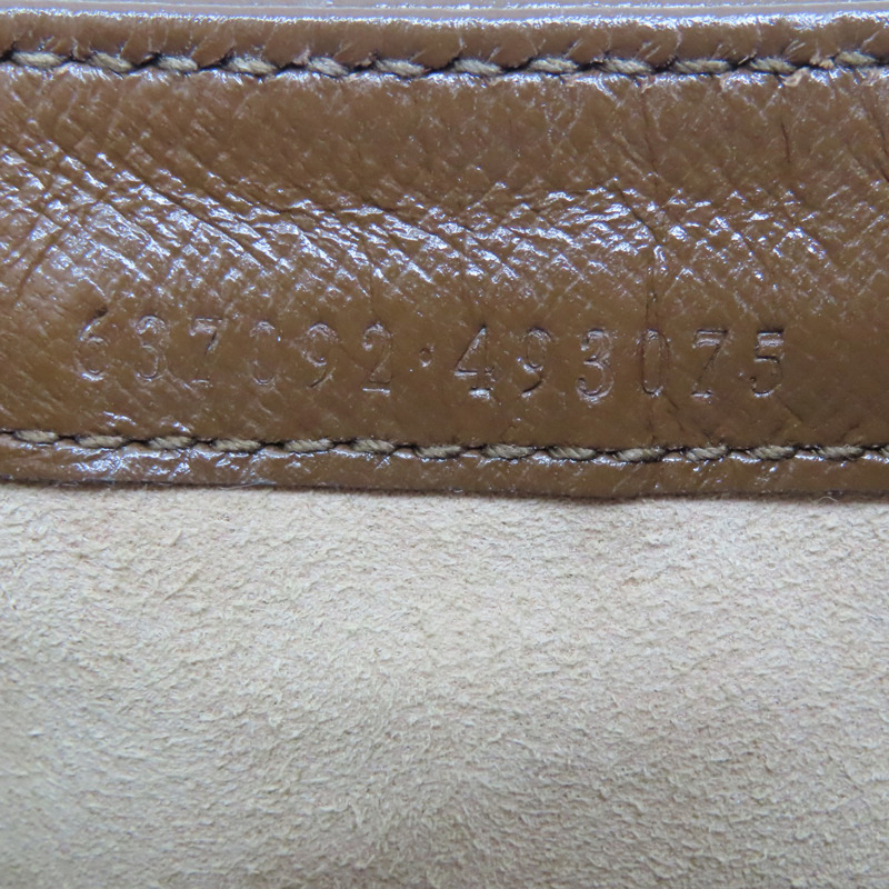 烏木色PVC帆布Jackie 1961肩背【GUCCI 古馳】 637092-6