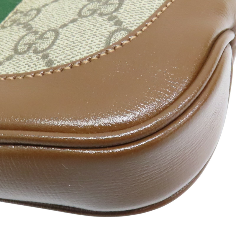 烏木色PVC帆布Jackie 1961肩背【GUCCI 古馳】 637092-9