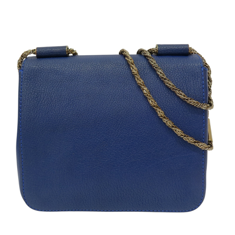 藍色牛皮 Elsie 鍊帶肩背包【Chloe 克羅伊】-1