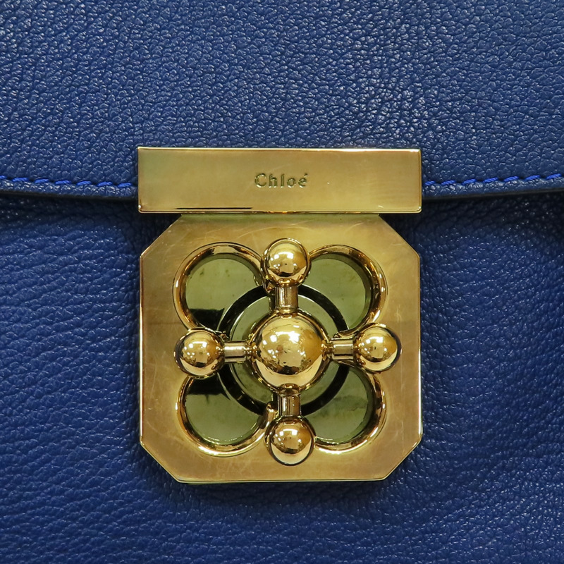 藍色牛皮 Elsie 鍊帶肩背包【Chloe 克羅伊】-5