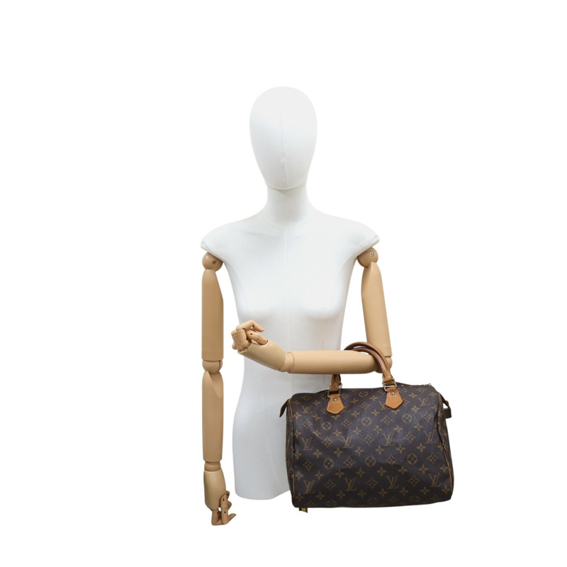 棕色 原花 帆布 SPEEDY 30 手提包 M41526 (無鑰使)【LOUIS VUITTON LV 路易威登】 M41526-9