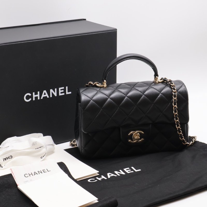 CHANEL Handle Mini CF20 - 黑金-6