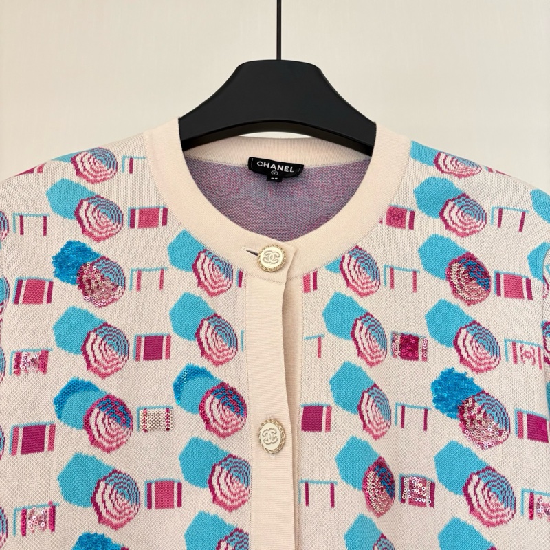 【99新】Chanel/香奈兒/秀款亮片氣球針織開衫/38碼/118562-1