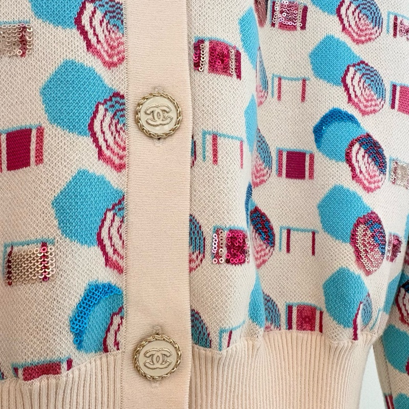 【99新】Chanel/香奈兒/秀款亮片氣球針織開衫/38碼/118562-2