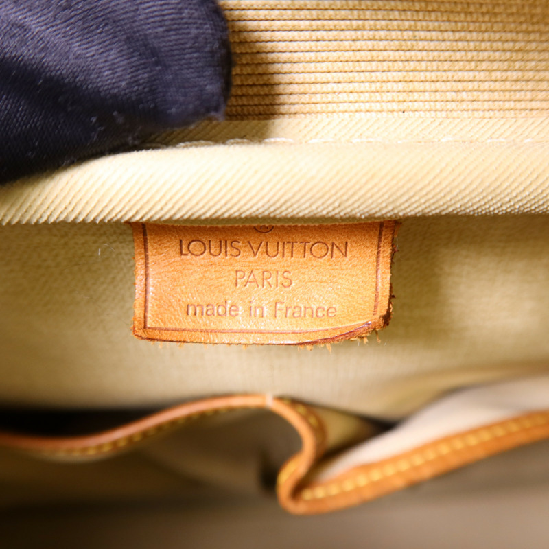 LOUIS VUITTON Monogram Deauville金扣手挽袋棕色-6