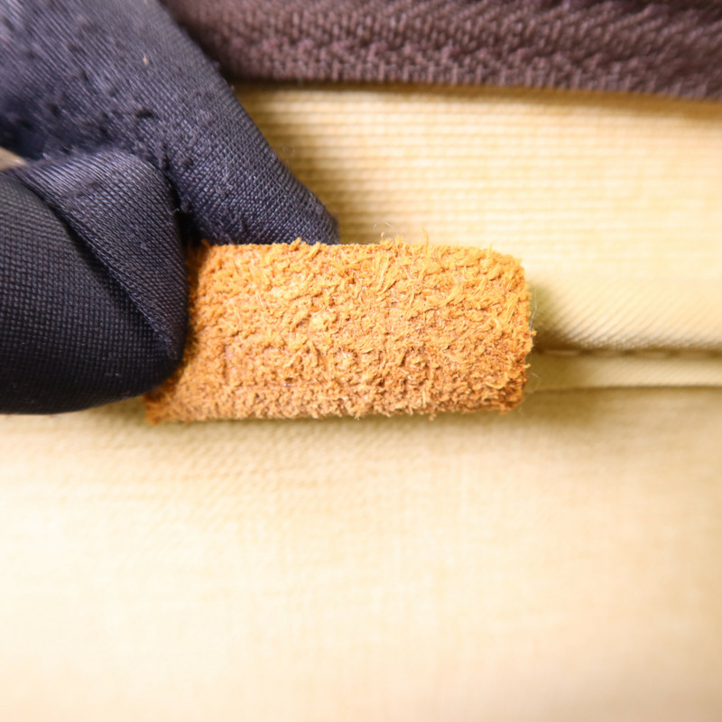 LOUIS VUITTON Monogram Deauville金扣手挽袋棕色-7