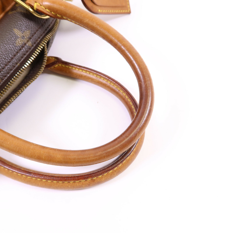 LOUIS VUITTON Monogram Deauville金扣手挽袋棕色-16