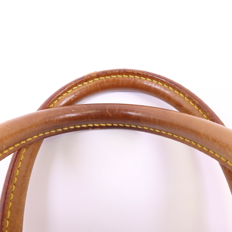 LOUIS VUITTON Monogram Deauville金扣手挽袋棕色-20