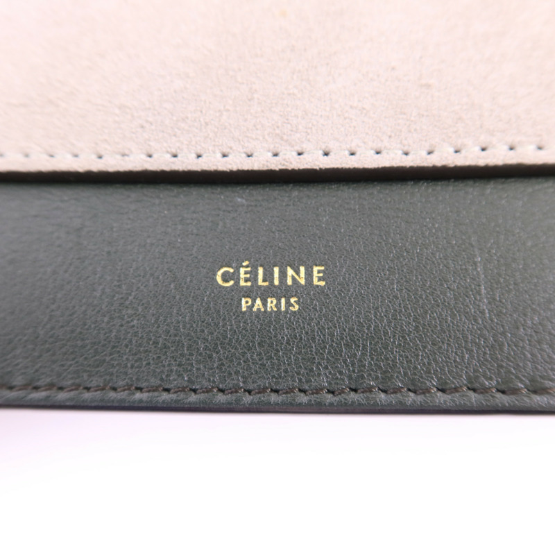 CELINE 牛皮皮革Envelope Shoulder Bag金扣鏈帶肩背袋-7