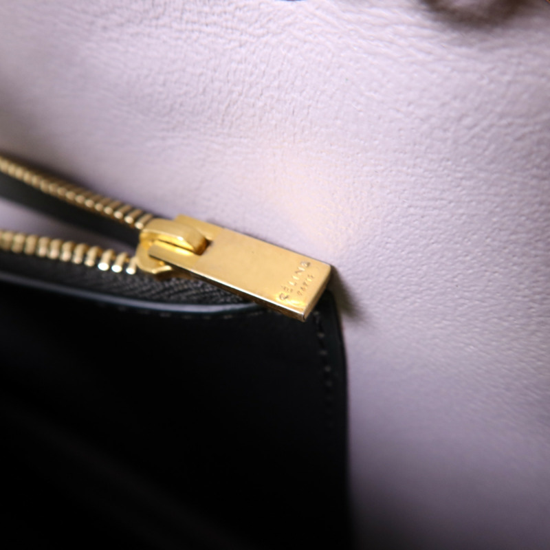 CELINE 牛皮皮革Envelope Shoulder Bag金扣鏈帶肩背袋-10