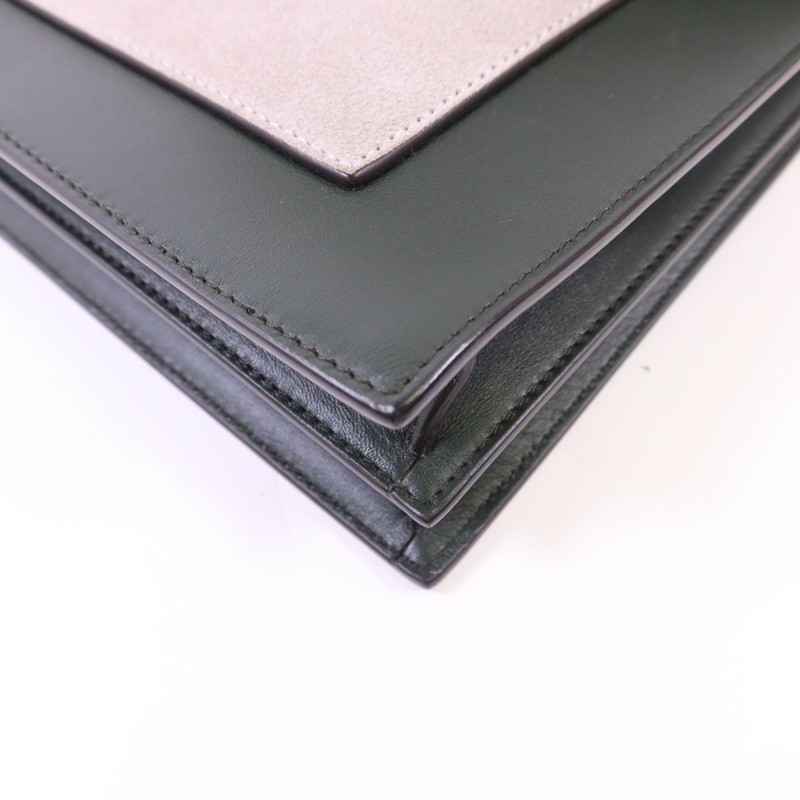 CELINE 牛皮皮革Envelope Shoulder Bag金扣鏈帶肩背袋-13