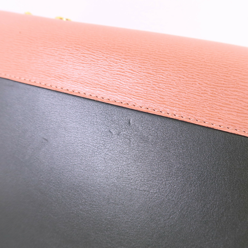 CELINE 牛皮皮革Envelope Shoulder Bag金扣鏈帶肩背袋-17