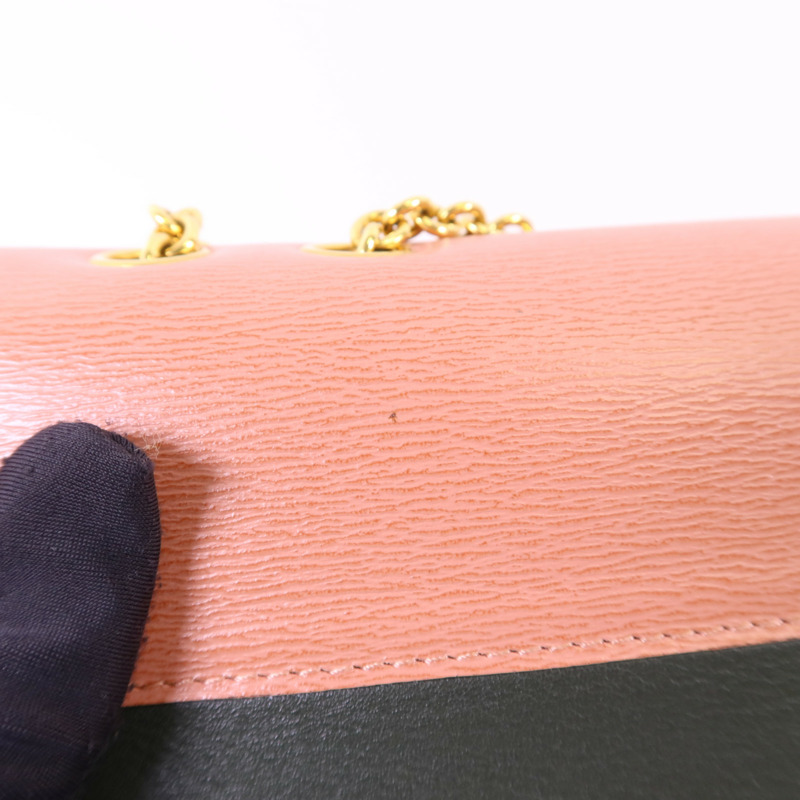 CELINE 牛皮皮革Envelope Shoulder Bag金扣鏈帶肩背袋-18